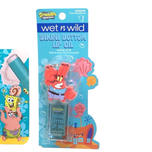 Wet N Wild SpongeBob Limited Edition Cooling Lip Oil Gloss & Glitter Stick Set - Picture 11 of 13